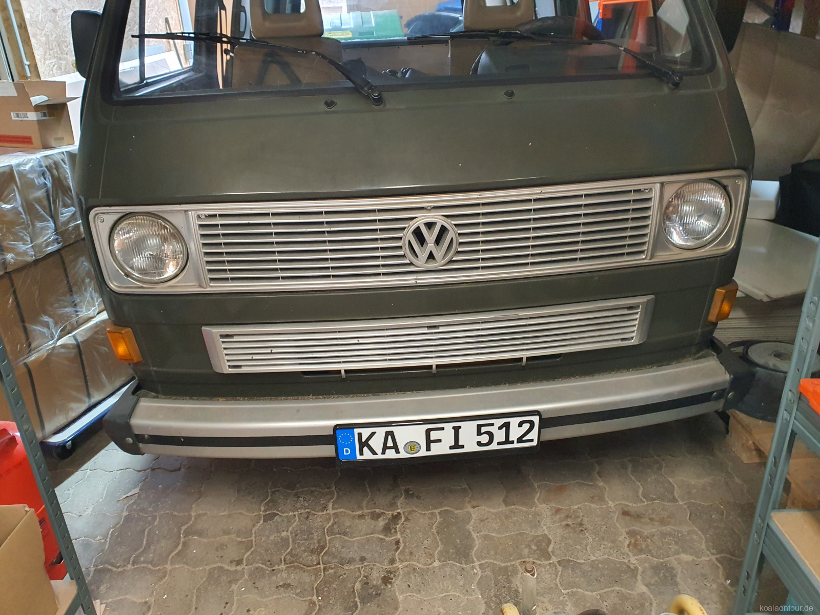 Detail des silbernen Grills